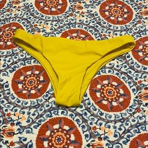 Bright yellow swim bottoms size XS